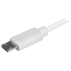 StarTech.com Chargeur pour voiture double avec câble Micro USB et port USB 2.0 - Haute puissance 21W / 4,2A - Blanc