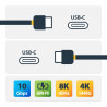 StarTech.com Câble USB-C de 1m, USB 10Gbps, 60W (3A) Power Delivery, 8K 60Hz/4K 144Hz DP Alt Mode, Certifié USB-IF - Compatib