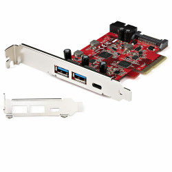 StarTech.com Carte PCI Express USB 5 Ports - Carte PCIe USB 3.2 Gen 2 (10Gbps) avec 1x USB-C & 2x USB-A - 1x IDC 2 Ports (Exten
