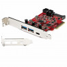 StarTech.com Carte PCI Express USB 5 Ports - Carte PCIe USB 3.2 Gen 2 (10Gbps) avec 1x USB-C & 2x USB-A - 1x IDC 2 Ports (Exten