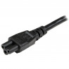 StarTech.com Câble d'Alimentation en Trèfle (PC Portable) 2 m - Schuko CEE7 vers IEC 320 C5 (Tripolaire)
