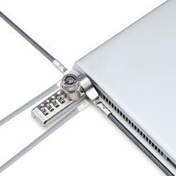 StarTech.com Lot de 10 Antivols à Double Accès pour Ordinateur Portable, Câble de Sécurité de 2m à Clé et à Combinaison