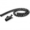 StarTech.com Gaine spirale range-câble Noir - 2,5 m - Diamètre de 25 mm