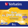 Verbatim DVD+RW 8cm Matt Silver 1,4 Go 5 pièce(s)