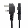 StarTech.com Cordon d'alimentation en trèfle pour GB BS1363 vers C5 de 2m pour ordinateur portable M/F - Noir