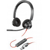 POLY Micro-casque Blackwire 3320 stéréo USB-C + adaptateur USB-C/A
