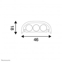 Neomounts NS-CC050SILVER Cache-câble - pour 1-3 câbles