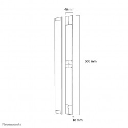 Neomounts NS-CC050SILVER Cache-câble - pour 1-3 câbles