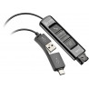 POLY Adaptateur DA85 USB vers QD Noir TAA