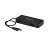 StarTech.com Mini Dock USB 3.0 - Station d'Acceuil USB-A Double Écran avec Vidéo DisplayPort 4K 60Hz & Gigabit Ethernet - Câ