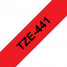 Brother TZe-441 - Cassette à ruban pour étiqueteuse originale – Noir sur rouge, 18 mm de large