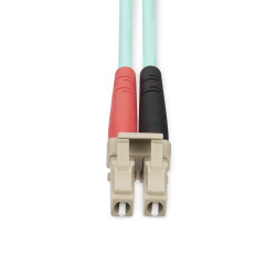StarTech.com Câble à Fibre Optique Multimode LC/UPC vers LC/UPC OM4, Fibre LOMMF/VCSEL Zipcord 50/125µm, Réseaux 100G, Faib