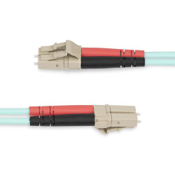 StarTech.com Câble à Fibre Optique Multimode LC/UPC vers LC/UPC OM4, Fibre LOMMF/VCSEL Zipcord 50/125µm, Réseaux 100G, Faib