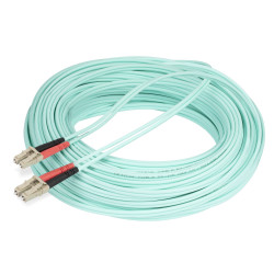StarTech.com Câble à Fibre Optique Multimode LC/UPC vers LC/UPC OM4, Fibre LOMMF/VCSEL Zipcord 50/125µm, Réseaux 100G, Faib