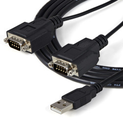 StarTech.com Câble adaptateur FTDI USB vers série RS232 2 ports avec mémorisation du port de communication