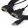 StarTech.com Câble adaptateur FTDI USB vers série RS232 2 ports avec mémorisation du port de communication