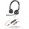 POLY Micro-casque Blackwire 3325 stéréo USB-C + connexion 3,5 mm + adaptateur USB-C/A