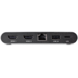 StarTech.com Dock USB C - Station d'Accueil USB-C à Double Écran 4K HDMI - 100 W Power Delivery Pass-through, GbE, 2 USB A - 