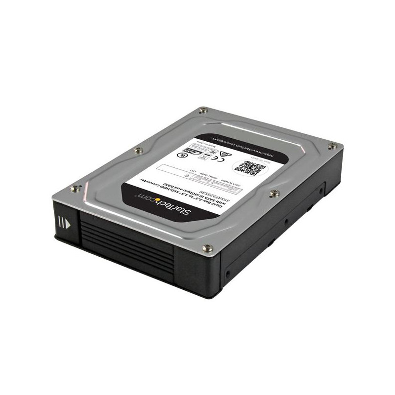 StarTech.com Boîtier adaptateur pour 2 disques durs SATA de 2,5" vers 3,5" avec RAID