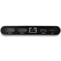 StarTech.com Dock USB-C à double affichage Displayport 4K - Mini Station d'Accueil - Power Delivery Passthrough 100 W - GbE - 