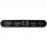 StarTech.com Dock USB-C à double affichage Displayport 4K - Mini Station d'Accueil - Power Delivery Passthrough 100 W - GbE - 