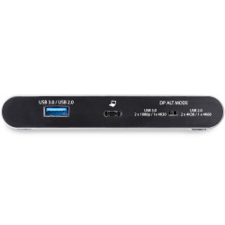 StarTech.com Dock USB-C à double affichage Displayport 4K - Mini Station d'Accueil - Power Delivery Passthrough 100 W - GbE - 