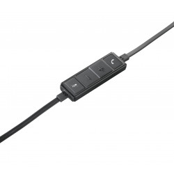 Logitech 981-000514 écouteur/casque Avec fil Arceau Bureau/Centre d'appels USB Type-A Noir, Argent