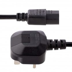 StarTech.com Câble d'Alimentation PC 3 m- Prise de Secteur UK - IEC 320 C13 vers BS 1363