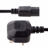 StarTech.com Câble d'Alimentation PC 3 m- Prise de Secteur UK - IEC 320 C13 vers BS 1363