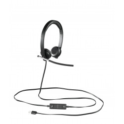 Logitech 981-000519 écouteur/casque Avec fil Arceau Bureau/Centre d'appels USB Type-A Noir, Argent