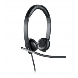Logitech 981-000519 écouteur/casque Avec fil Arceau Bureau/Centre d'appels USB Type-A Noir, Argent