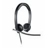 Logitech 981-000519 écouteur/casque Avec fil Arceau Bureau/Centre d'appels USB Type-A Noir, Argent