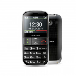 Emporia emporiaEUPHORIA 5,84 cm (2.3") 90 g Noir, Argent Téléphone pour seniors