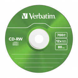 Verbatim CD-RW Colour 12x 700 Mo 5 pièce(s)
