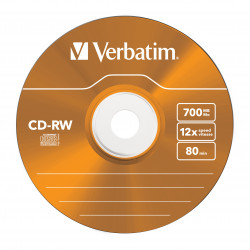 Verbatim CD-RW Colour 12x 700 Mo 5 pièce(s)