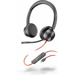 Poly Micro-casque Blackwire 8225 stéréo USB-C + adaptateur USB-C/A