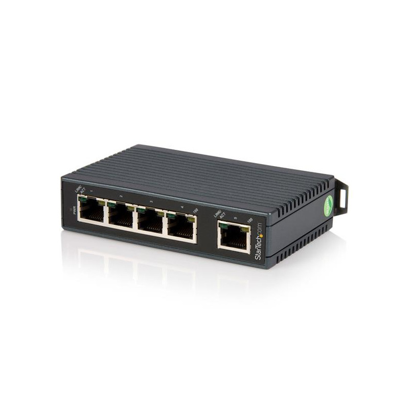 StarTech.com Switch Ethernet industriel non géré à 5 ports - Commutateur réseau 10/100 a montage sur rail DIN