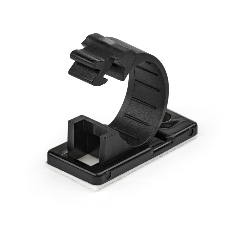 StarTech.com 100 Pinces Attache Câbles Adhésives Noir, Organiseur Câbles Réseau/Ethernet/Bureau/Ordinateur, Range Câbles B
