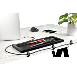 StarTech.com 100 Pinces Attache Câbles Adhésives Noir, Organiseur Câbles Réseau/Ethernet/Bureau/Ordinateur, Range Câbles B