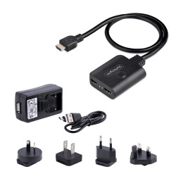 StarTech.com Répartiteur HDMI 2 Ports - Vidéo HDMI 2.0 4K 60Hz - Répartiteur HDMI 4K 1 Entrée 2 Sorties - Répartiteur 1x2 