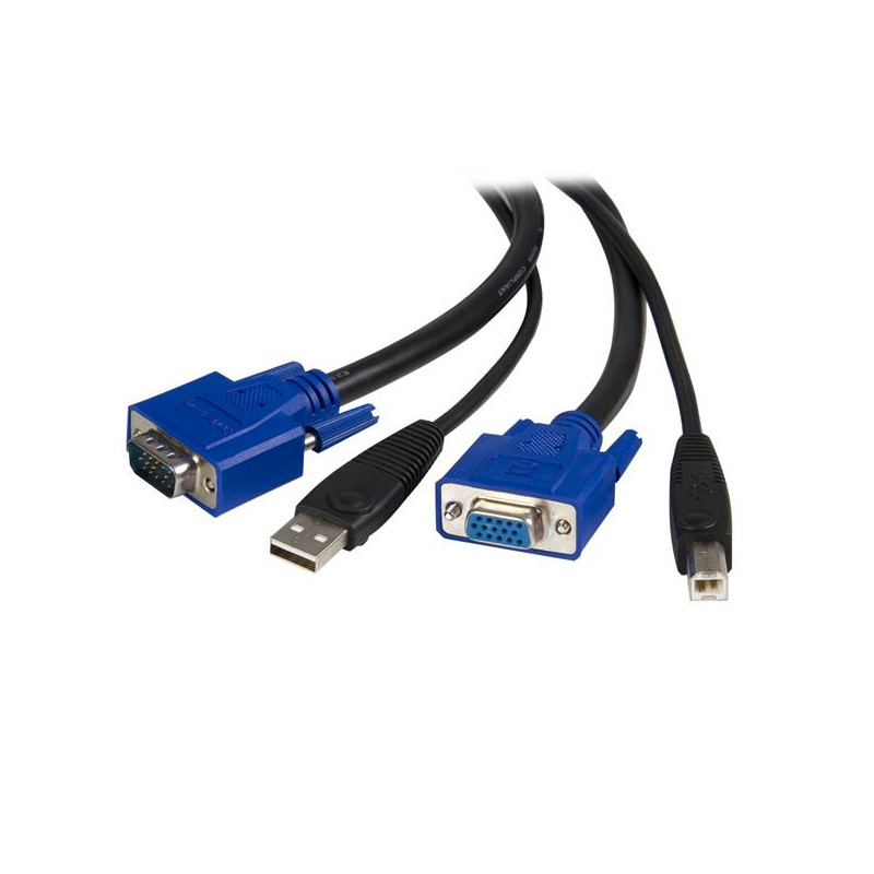 StarTech.com Câble pour Switch KVM VGA avec USB 2 en 1 - 1.80m