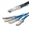 StarTech.com Câble QSFP+ vers 4x SFP+ à connexion directe conforme à MSA - Cordon DAC Twinax de 2 m