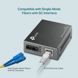 TP-Link MC210CS convertisseur de support réseau 1000 Mbit/s 1310 nm Monomode Noir