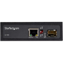 StarTech.com Convertisseur Fibre RJ45 PoE+ Industriel 60W - SFP vers RJ45 - Gigabit Fibre Optique Mono Mode/Multi Mode vers Cui
