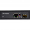 StarTech.com Convertisseur Fibre RJ45 PoE+ Industriel 60W - SFP vers RJ45 - Gigabit Fibre Optique Mono Mode/Multi Mode vers Cui