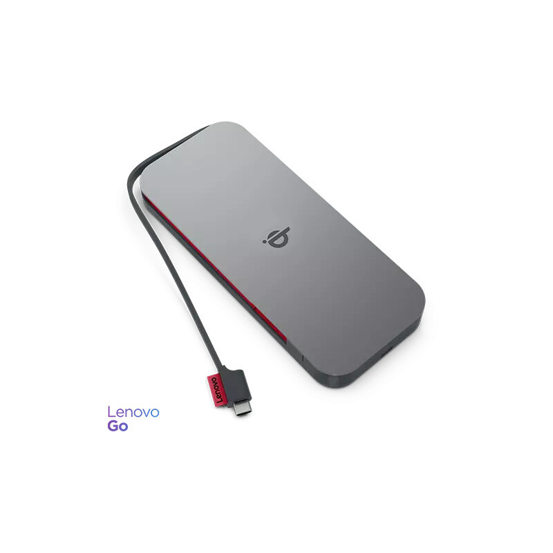 Lenovo GO Lithium Polymère (LiPo) 10000 mAh Recharge sans fil Gris