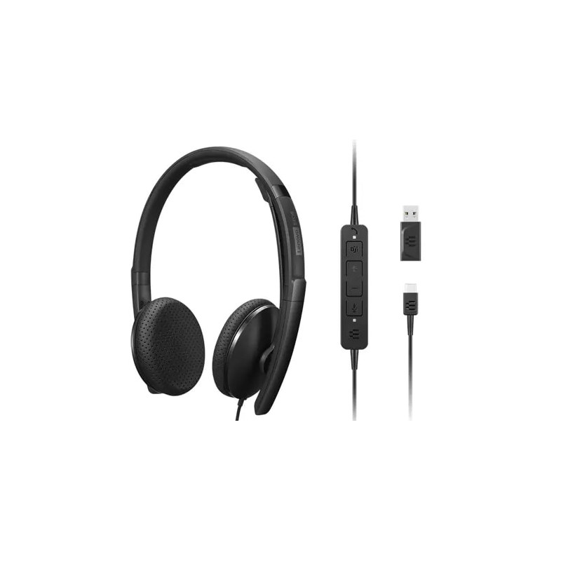 Lenovo 4XD1M45626 écouteur/casque Avec fil Arceau USB Type-C Noir
