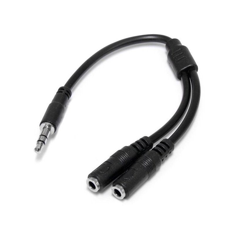 StarTech.com Câble répartiteur stéréo Slim - Mâle 3,5 mm vers 2 femelles 3,5 mm