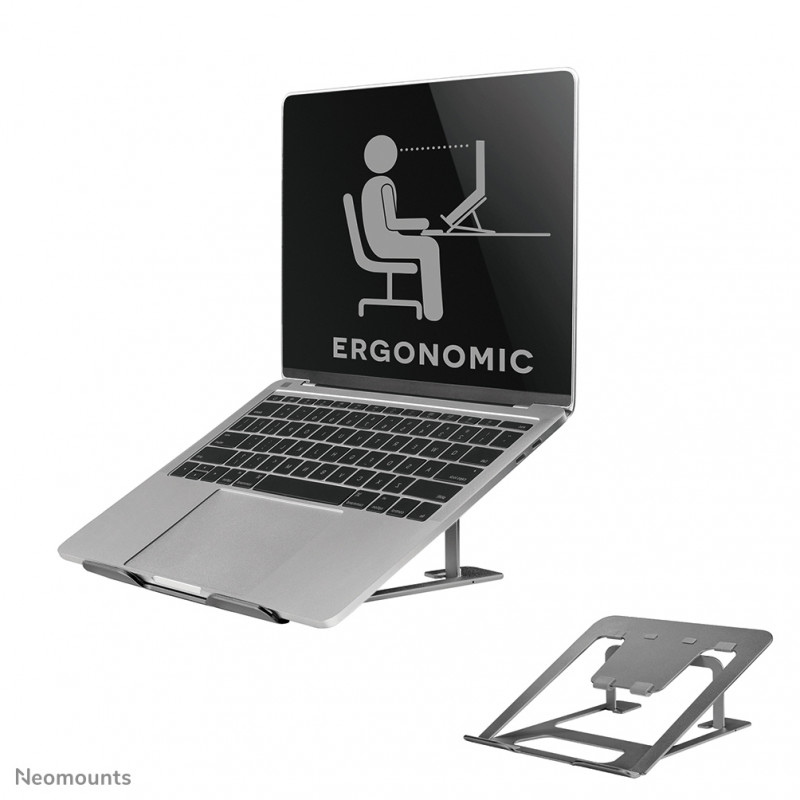 Neomounts NSLS085GREY Support pour ordinateur portable 10-17" - pliable - compact - universel
