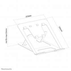 Neomounts NSLS085GREY Support pour ordinateur portable 10-17" - pliable - compact - universel